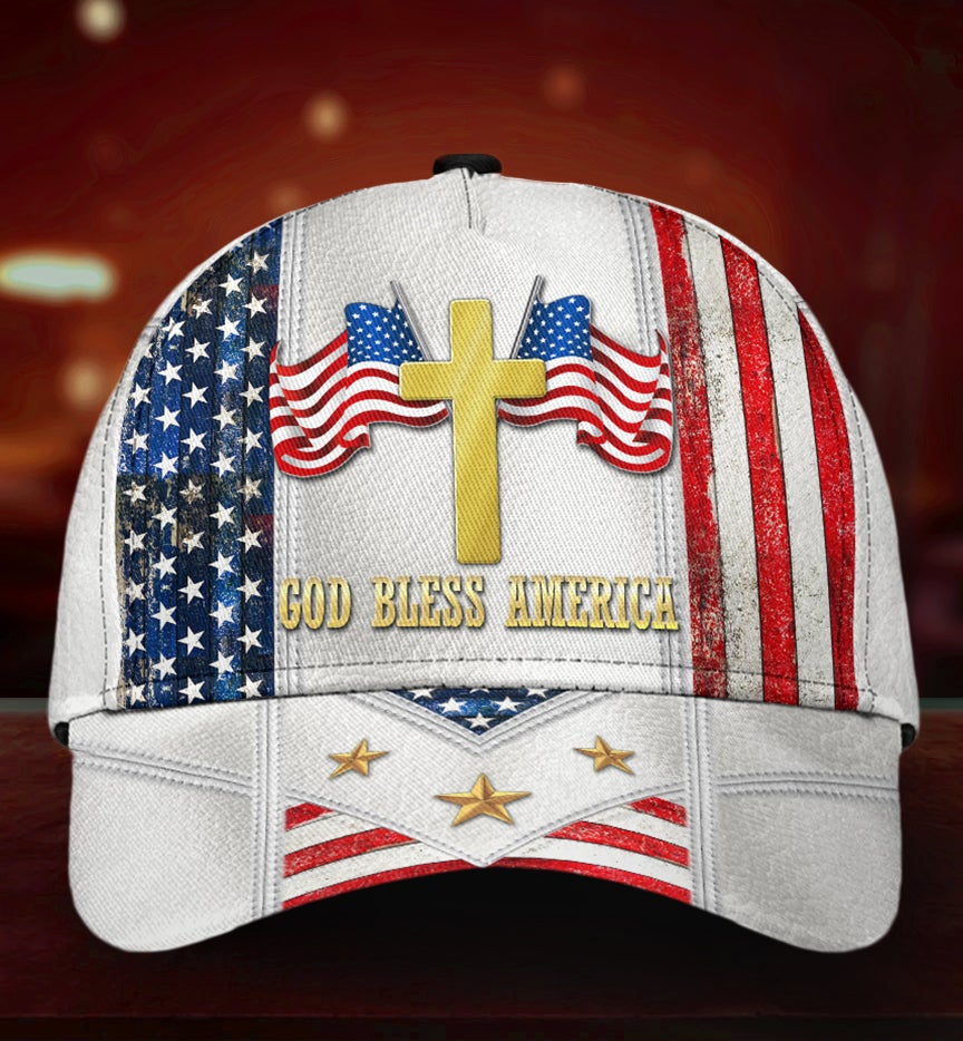 God Bless America Independence Day Flag Classic Cap For Comfortable Daily Wear Travel And Weekend Outings