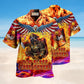 Firefighter Pride Skull Hawaiian Shirt For Resort Travel Summer Events And Thoughtful Casual Gifting