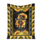 God Cross On Sunflower Christian Flannel Blanket For Cozy Bedroom Sofa Decor