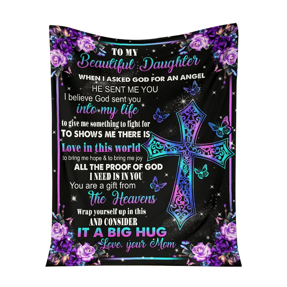 God I Asked God For A Best Friend Christian Flannel Blanket For Cozy Bedroom Sofa Decor