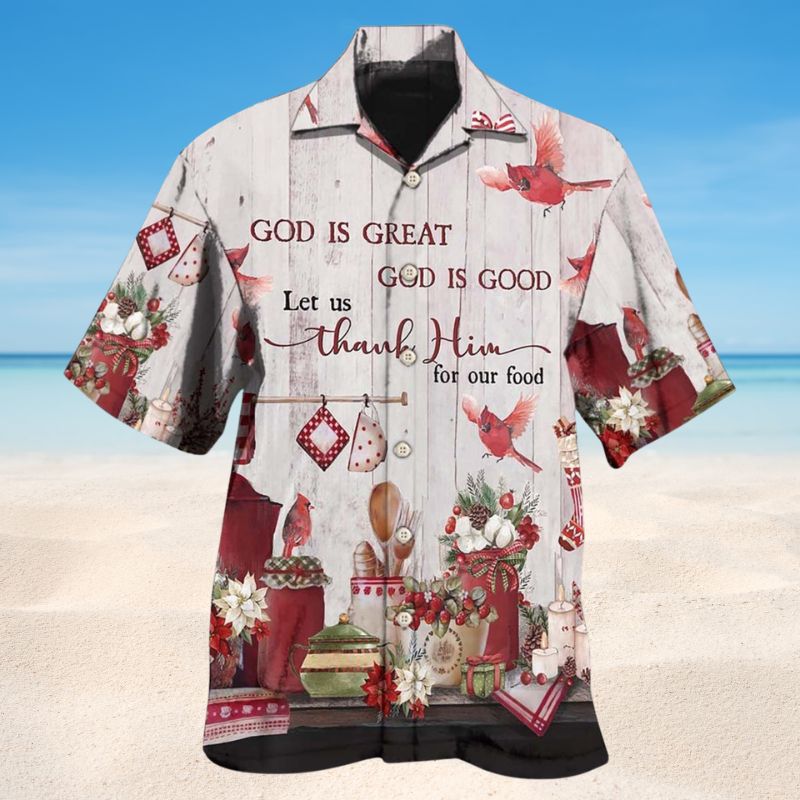 Faith Inspired Graphic Hawaiian Shirt For Coastal Travel, Casual Events, And Comfortable Summer Wear
