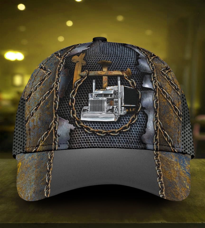 Faith Father Truck Driver Lifestyle Brotherhood Classic Cap For Daily Styling Weekend Travel And Outdoor Activities