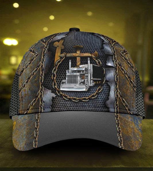 Faith Father Truck Driver Lifestyle Brotherhood Classic Cap For Daily Styling Weekend Travel And Outdoor Activities