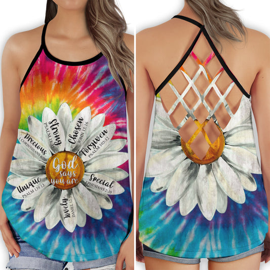 Faith You Are Strong Hollow Tank Top For Yoga Workouts And Casual Wear