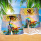 Golden Retriever Rainbow Hope Beach Shorts Pattern Detail For Poolside Fun And Memorable Gift Ideas