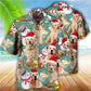 Festive Golden Retriever Christmas Hawaiian Shirt Artwork View For Coastal Escapes And Resort Style