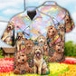 Floral Goldendoodle Dog Hawaiian Shirt For Animal Lovers, Beach Travel, And Casual Summer Style