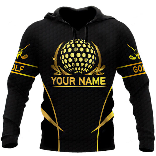 Golden Golf Personalized Hoodie For Recreation Events Travel Days And Comfortable Casual Wear
