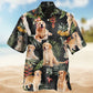 Floral Golden Retriever Hawaiian Shirt For Beach Days, Summer Outings, And Thoughtful Gift Giving