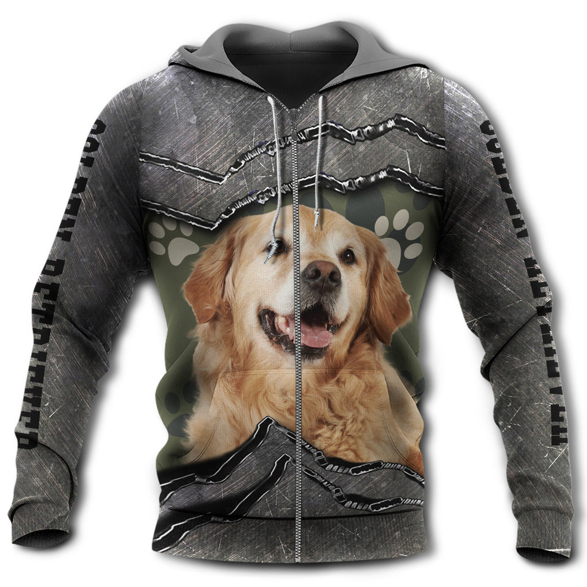Golden Retriever Friend Paw Hoodie For Comfortable Daily Outfits Holidays And Casual Wear