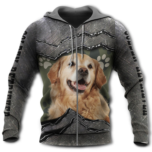Golden Retriever Friend Paw Hoodie For Comfortable Daily Outfits Holidays And Casual Wear