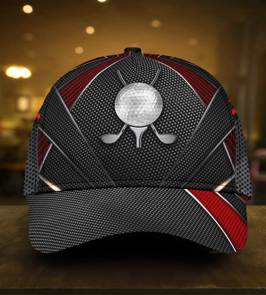 Golf Red Pattern Sport Classic Cap For Outdoor Travel Parties And Thoughtful Holiday Gifting