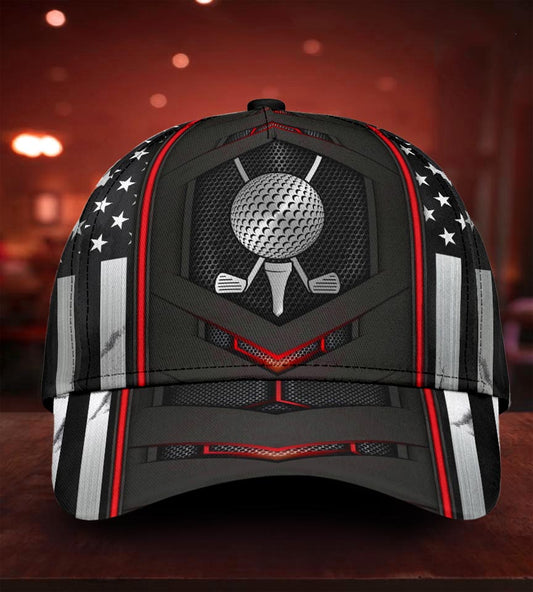 Golf America Black Red Classic Cap For Casual Adventures Parties And Seasonal Styling