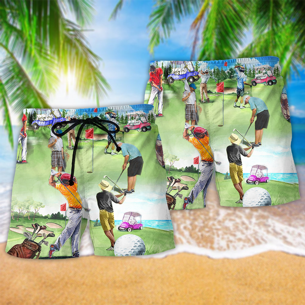 Golf Beach Shorts Pattern Detail For Resort Wear And Thoughtful Gift Giving