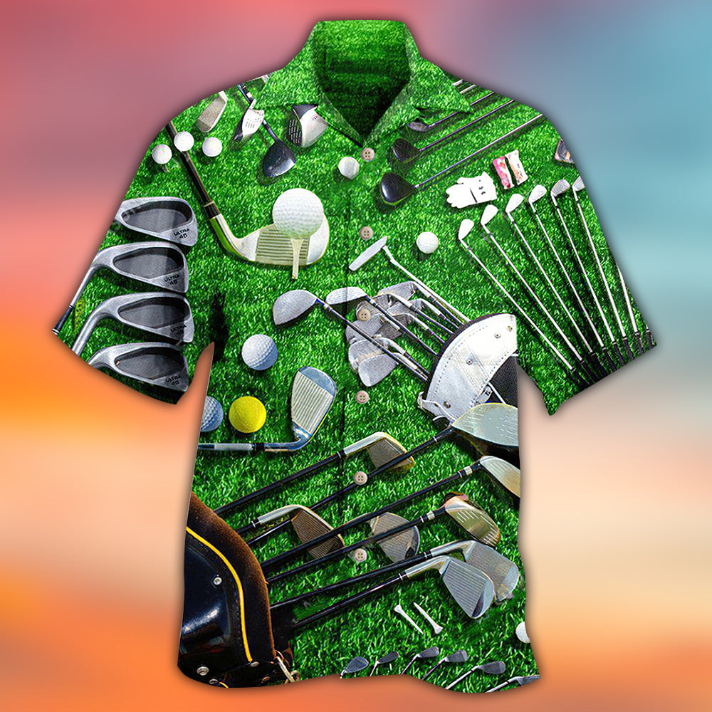 Golf Good Idea Hawaiian Shirt Artwork Detail For Tropical Trips And Casual Outings
