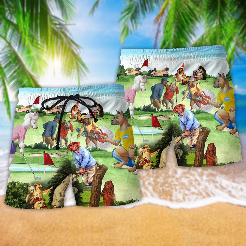 Golf Sports Lifestyle Beach Shorts Pattern Detail For Holiday Travel And Flexible Everyday Wear