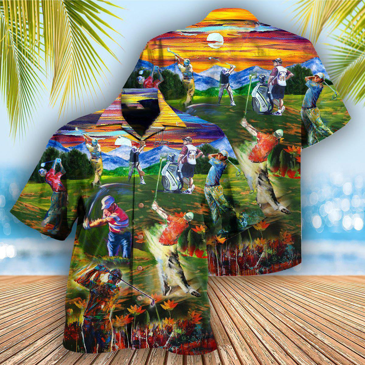 Golf Swing Hawaiian Shirt For Beach Parties And Weekend Getaways