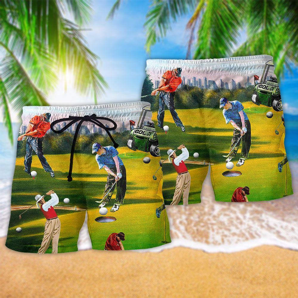 Golf Beach Shorts Pattern Detail For Tropical Escapes And Thoughtful Gift Giving