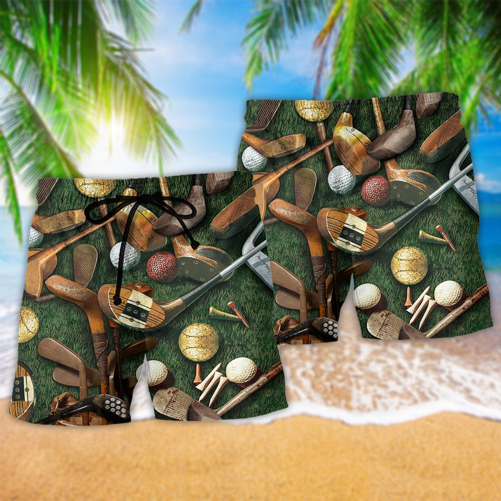 Golf Minimal Beach Shorts Pattern Detail For Seaside Leisure And Vacation Ready Style