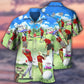 Golf People Playing Hawaiian Shirt Pattern Detail For Summer Holidays And Outdoor Fun