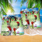 Golf Player Blue Sky Beach Shorts Pattern Detail For Island Trips And Warm Weather Wardrobe