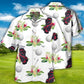 Floral Tropical Golf Hawaiian Shirt For Island Vacations, Resort Wear, And Relaxed Seasonal Style