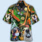 Vintage Funny Dog Golf Hawaiian Shirt Artwork View For Coastal Escapes And Resort Style