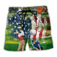 Golf USA Independence Day Celebration Beach Shorts For Resort Travel And Thoughtful Summer Gifting