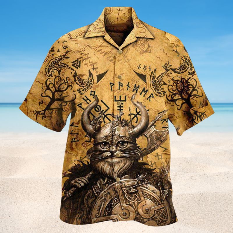 Mythic Cat Journey Hawaiian Shirt For Vacation Adventures Beach Events And Relaxed Warm Weather Style