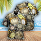Vintage Clock Hawaiian Shirt With All Over Print For Summer Events Coastal Travel And Comfortable Styling