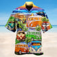 Sunny Travel Bus Hawaiian Shirt For Vacation Adventures Beach Events And Relaxed Warm Weather Style