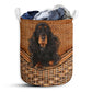 Gordon Setter Dog Rattan Texture Laundry Basket For Bathroom Bedroom Storage