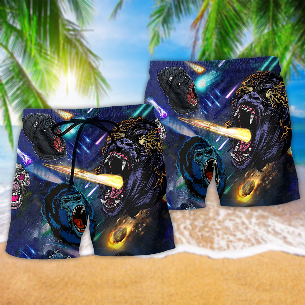 Screaming Gorilla Wild Energy Beach Shorts For Warm Weather Travel And Everyday Comfort