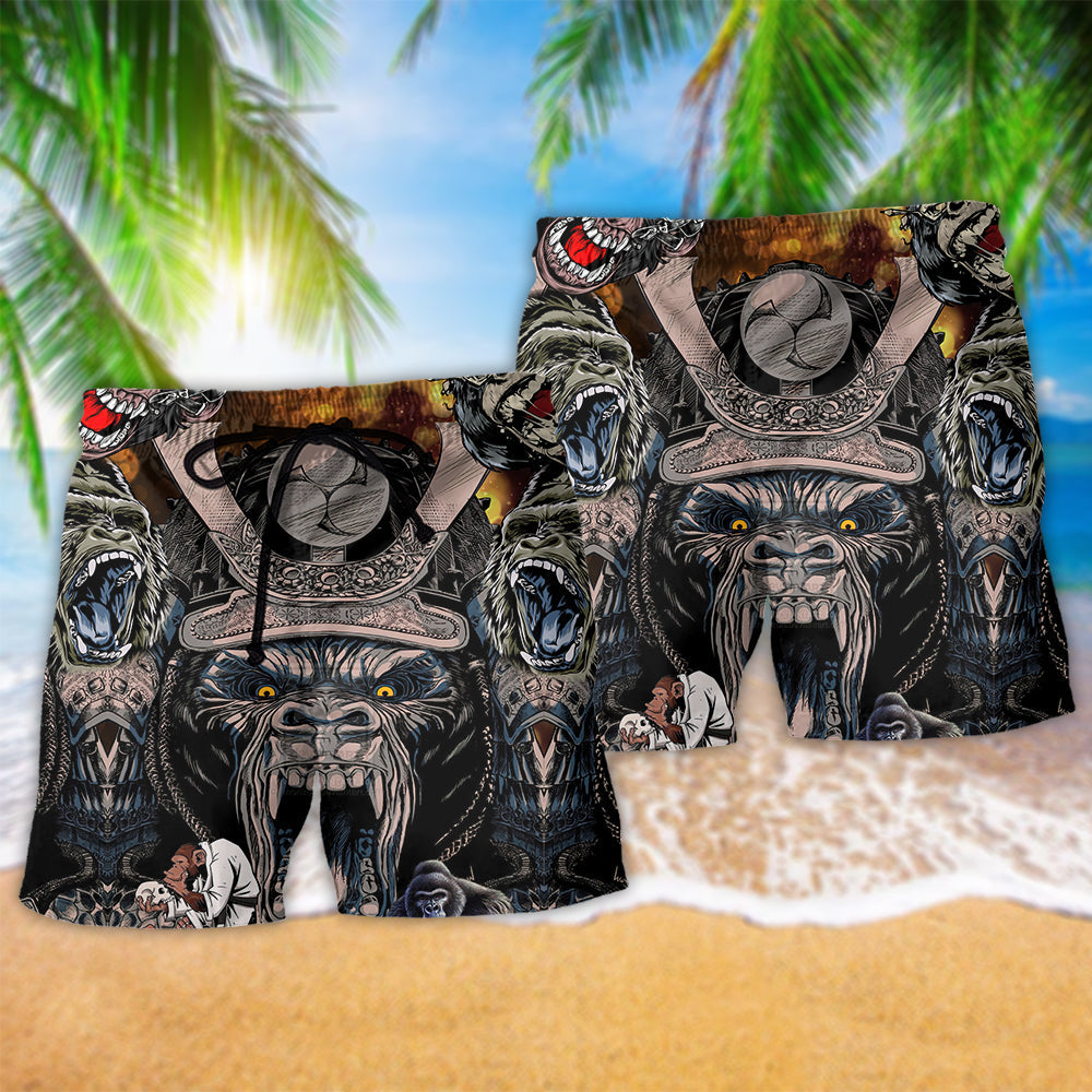 Gorilla Success Motivation Quote Beach Shorts Design Detail For Weekend Getaways And Beach Days
