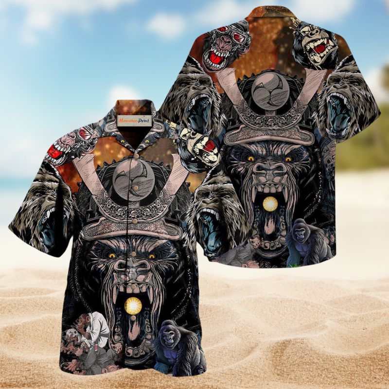 Gorilla Wrestling Hawaiian Shirt For Tropical Holidays, Outdoor Gatherings, And Everyday Comfort