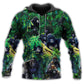 Green Gorilla Family Jungle Hoodie For Everyday Wear Outdoor Adventures And Comfortable Style
