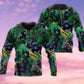 Green Gorilla Family Jungle Hoodie For Everyday Wear Outdoor Adventures And Comfortable Style