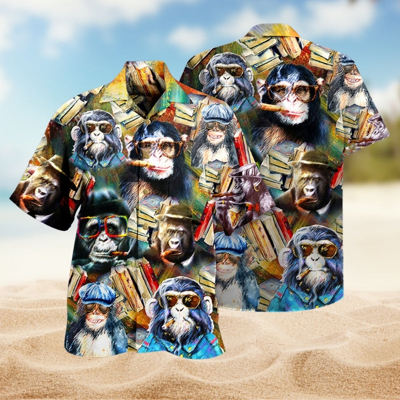 Hippie Music Guitar Musician Hawaiian Shirt Creative Print View For Summer Travel