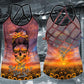 Gothic Skull Club Hollow Tank Top For Fitness Sessions And Daily Wear