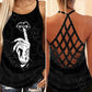 Gothic Skull Club Hollow Tank Top For Summer Events And Alternative Outfits