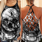 Gothic Skull Club Hollow Tank Top For Studio Workouts And Confident Outfits