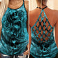Gothic Skull Club Hollow Tank Top For Workouts Festivals And Bold Style