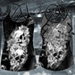Gothic Skull Club Hollow Tank Top For Outdoor Activities And Casual Style