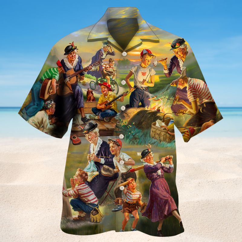 Grandma Knows Everything Hawaiian Shirt For Resort Getaways Outdoor Parties And Everyday Summer Wear