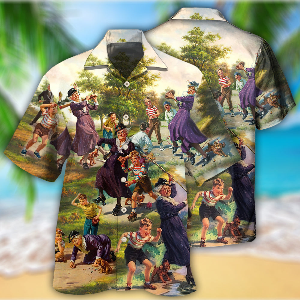 Cute Grandma Grandson Hawaiian Shirt For Coastal Travel, Casual Events, And Comfortable Summer Wear