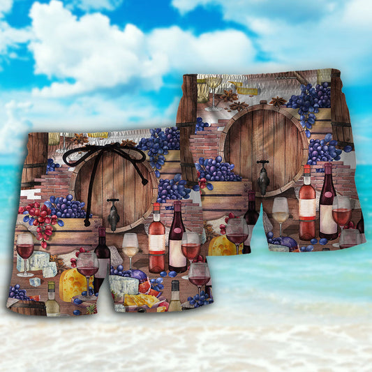 Wine Grape Beach Shorts Design View For Summer Events And Coastal Getaways