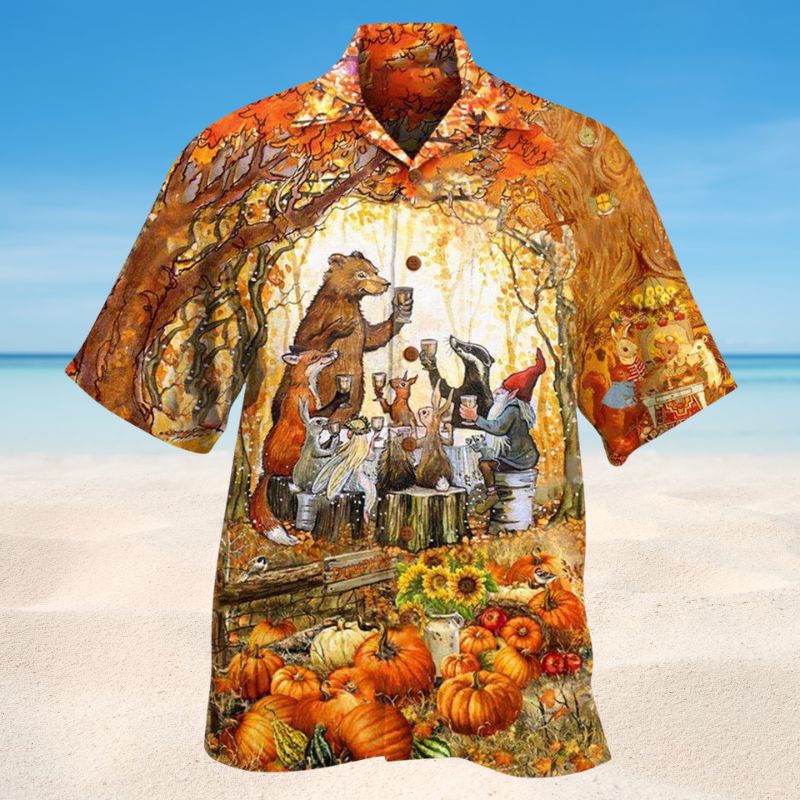 Grateful Thankful And Blessed Thanksgiving Hawaiian Shirt For Summer Vacation Beach Travel And Relaxed Casual Wear