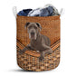 Great Dane Dog Rattan Texture Laundry Basket For Bathroom Bedroom Storage