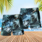 Greek Sea God Myth Beach Shorts Pattern Detail For Sunny Day Activities And Bright Summer Outfits