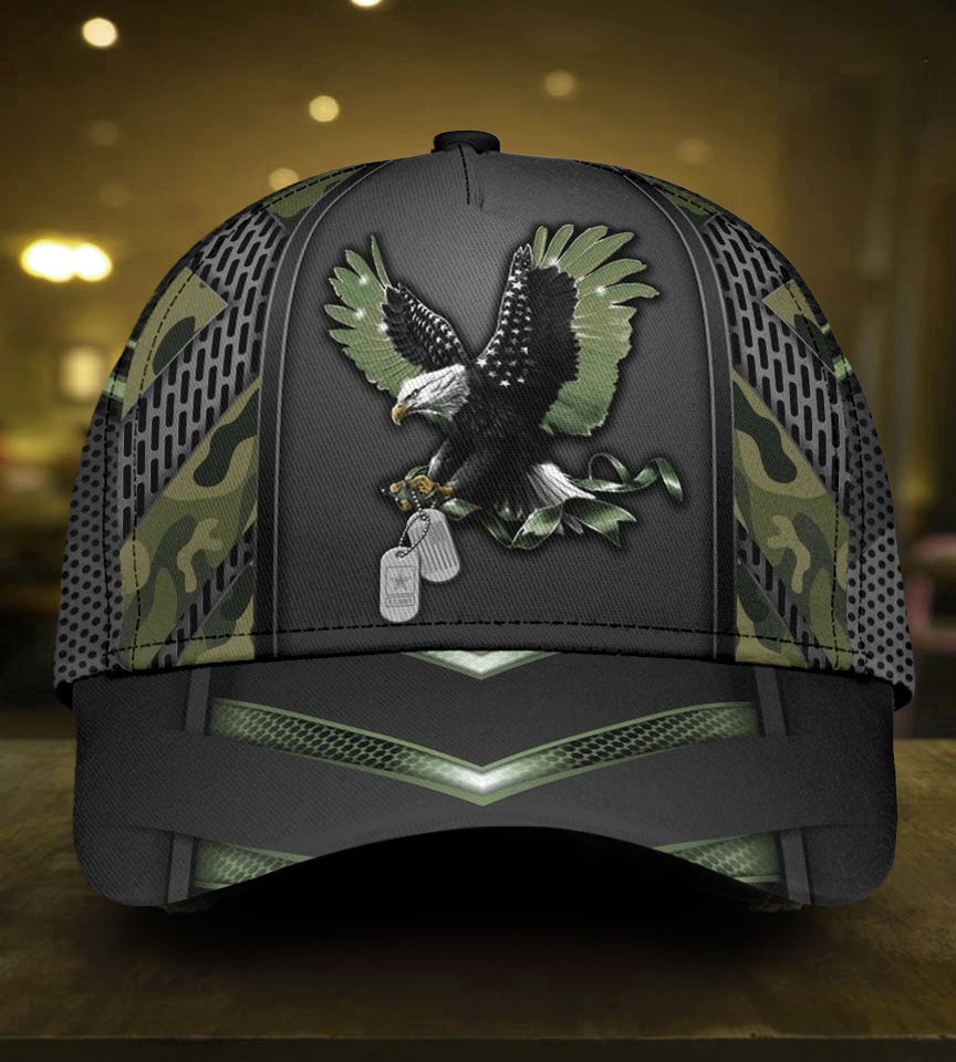 Green Eagle Camouflage Pattern Classic Cap For Beach Days Travel And Relaxed Everyday Outfits
